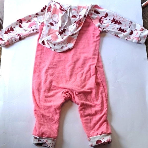 Big sister hooded onesie patpat 6-9months pink white long sleeve snap bottom - Picture 2 of 9